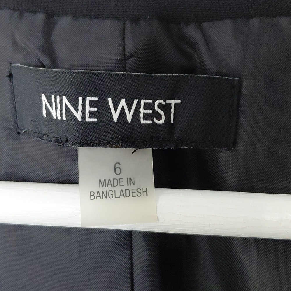 NINE WEST Houndstooth Blazer Black & White Sz S 6 - Picture 3 of 10